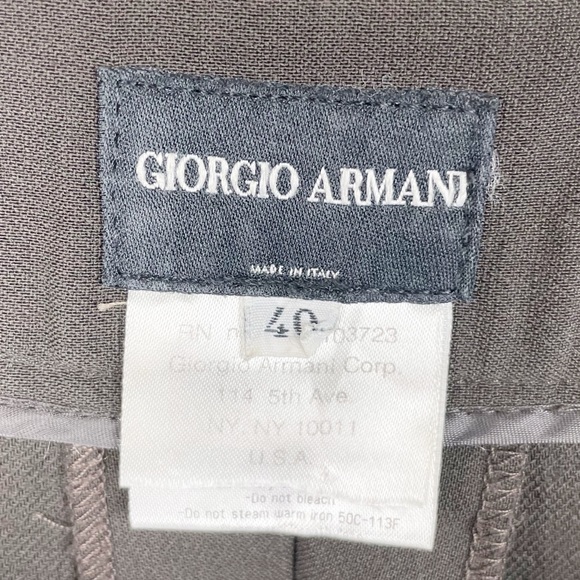 Giorgio Armani Women's Wide Leg Wool Trousers Size 40 Minimalist Y2K Borgo 21 - Picture 5 of 6